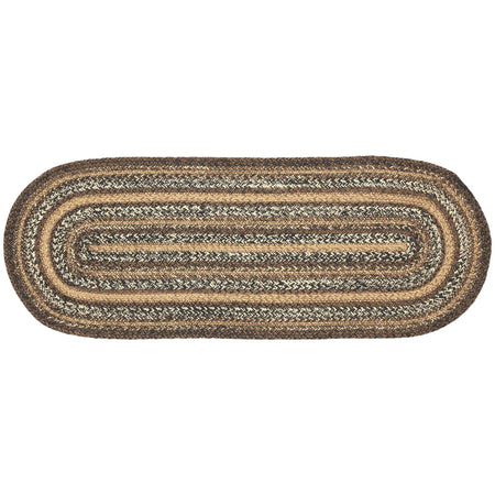 Oak & Asher Espresso Jute Oval Runner 13x36 By VHC Brands