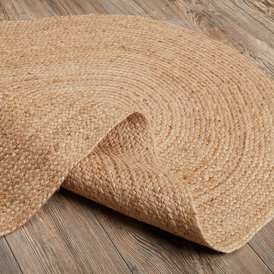 April & Olive Natural Jute Rug Oval w/ Pad 36x60 By VHC Brands