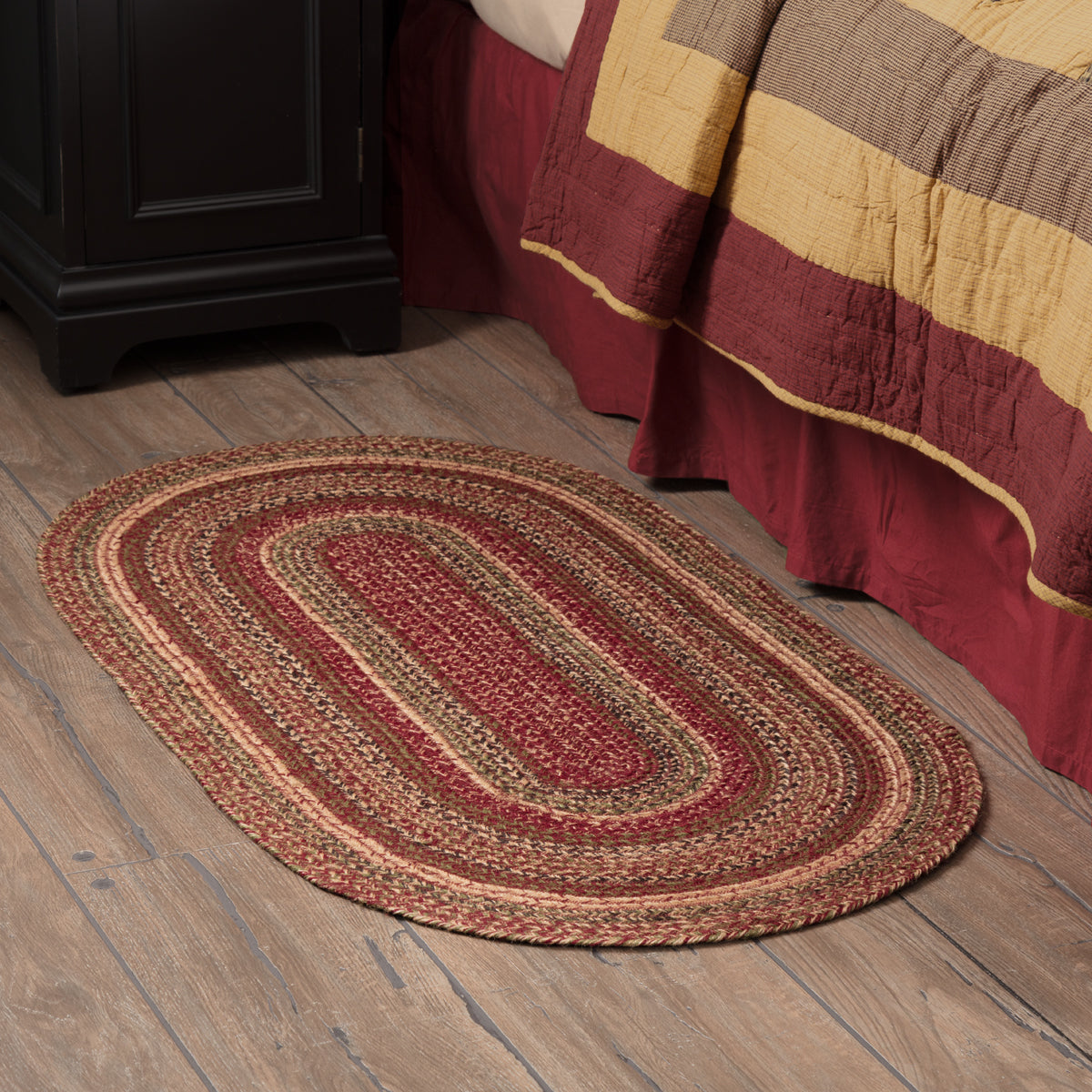 Mayflower Market Cider Mill Jute Rug Oval w/ Pad 27x48 By VHC Brands