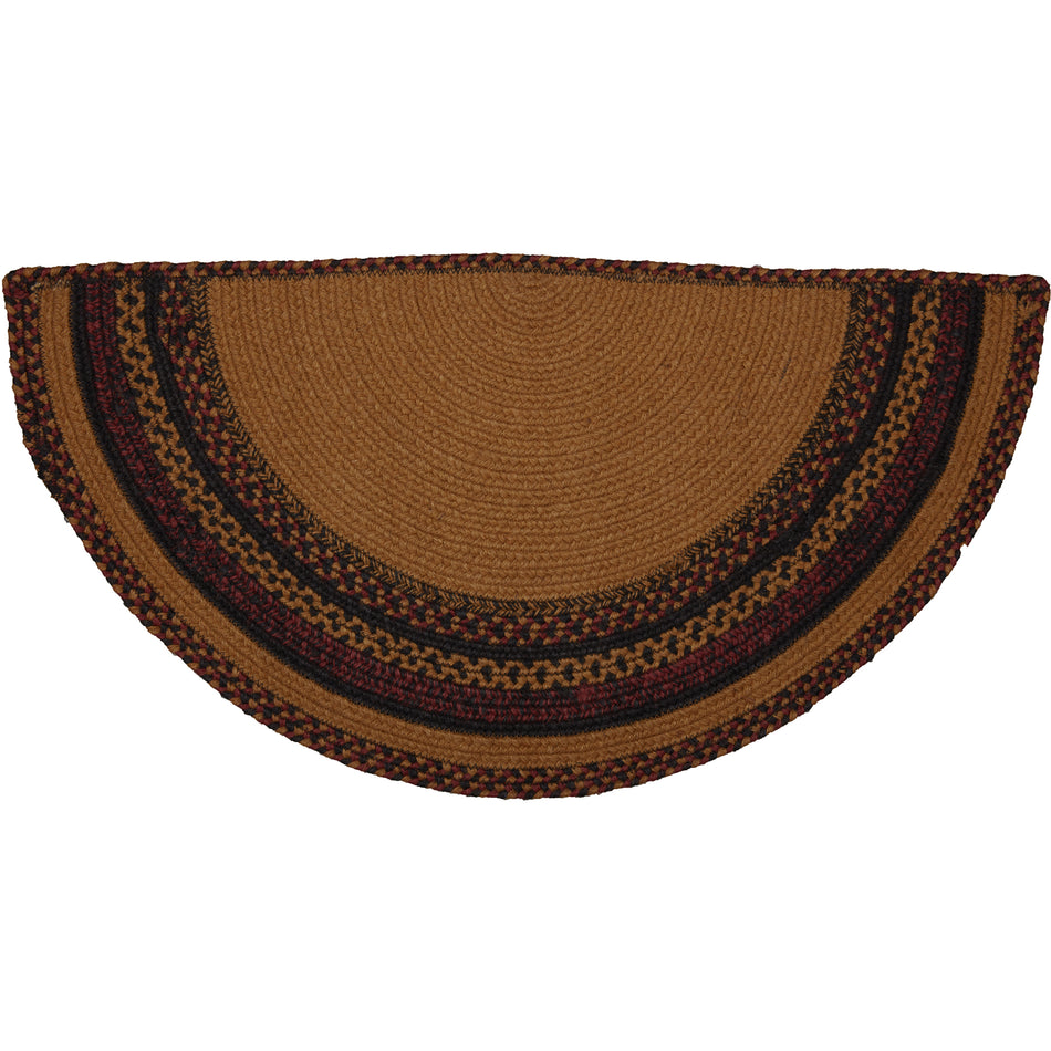 Mayflower Market Heritage Farms Crow Jute Rug Half Circle w/ Pad 16.5x33 By VHC Brands