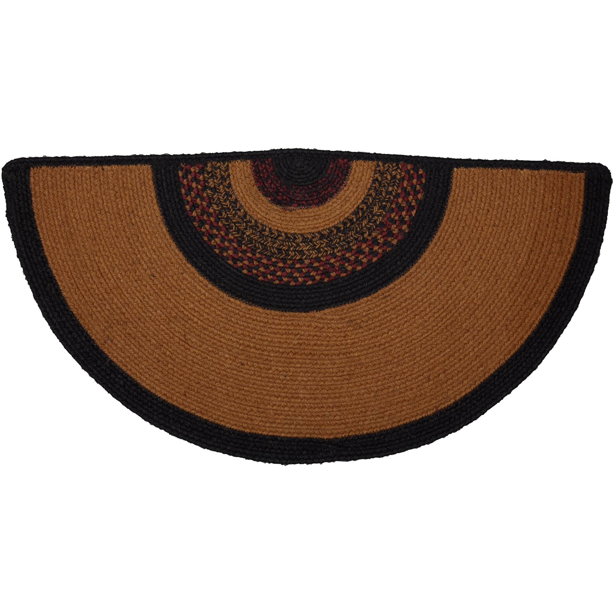 Mayflower Market Heritage Farms Star Jute Rug Half Circle w/ Pad 16.5x33 By VHC Brands