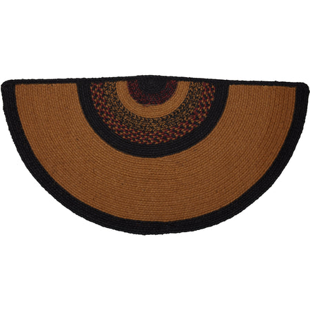 Mayflower Market Heritage Farms Star Jute Rug Half Circle w/ Pad 16.5x33 By VHC Brands