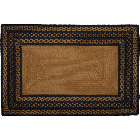 Mayflower Market Farmhouse Jute Rug Rect Stencil Stars Welcome w/ Pad 20x30 By VHC Brands