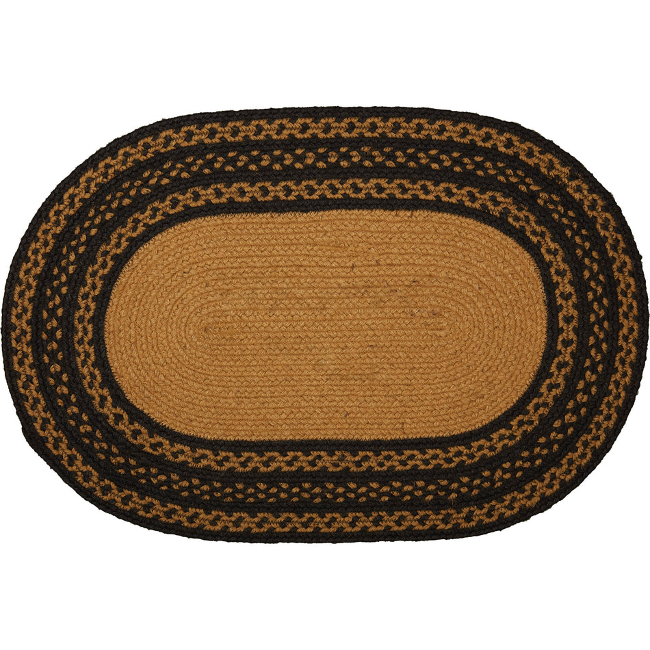 Mayflower Market Farmhouse Jute Rug Oval Stencil Welcome Y'all w/ Pad 20x30 By VHC Brands