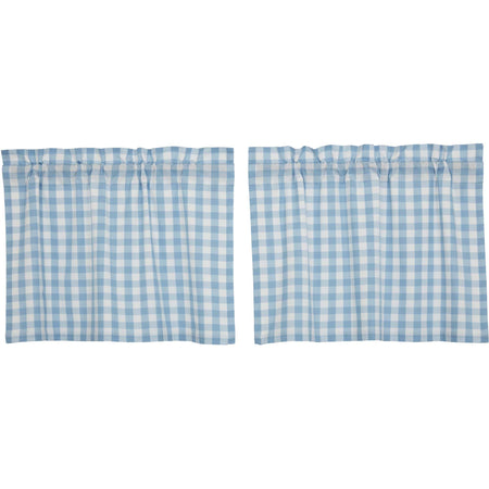 April & Olive Annie Buffalo Blue Check Tier Set of 2 L24xW36 By VHC Brands