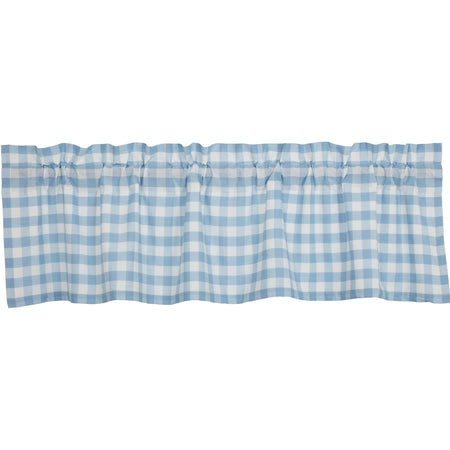 April & Olive Annie Buffalo Blue Check Valance 16x60 By VHC Brands