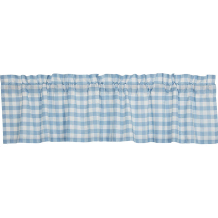 April & Olive Annie Buffalo Blue Check Valance 16x72 By VHC Brands