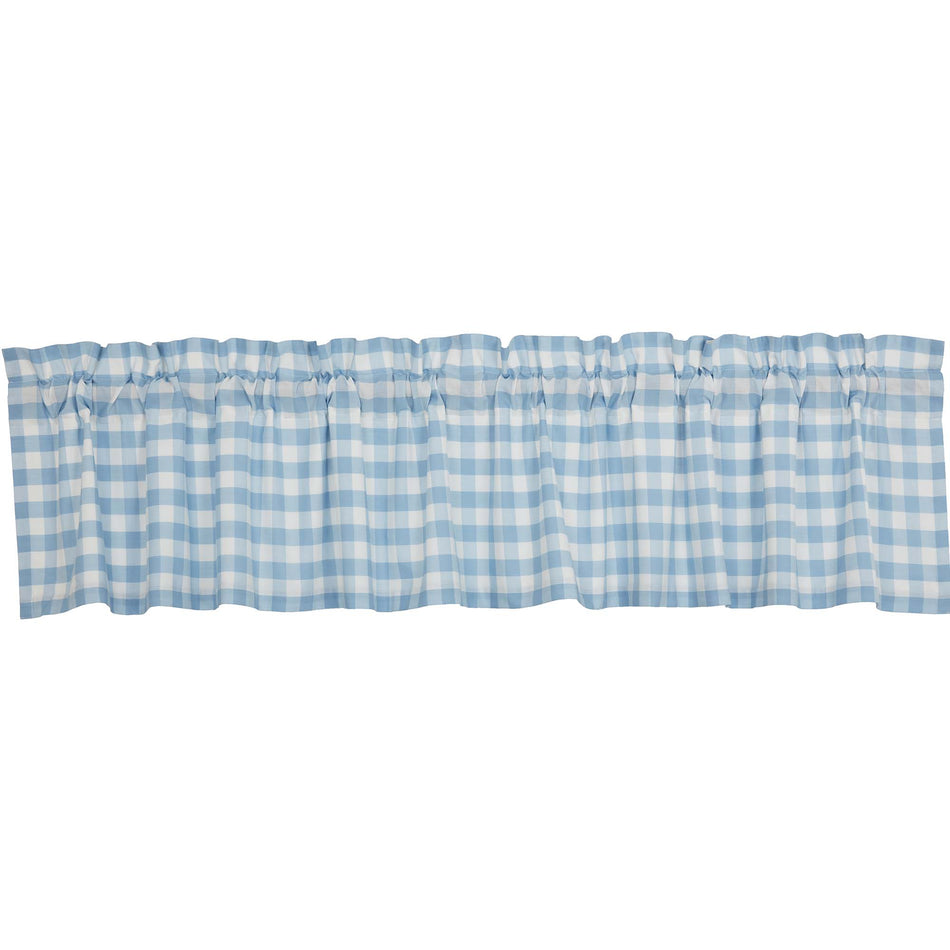April & Olive Annie Buffalo Blue Check Valance 16x90 By VHC Brands