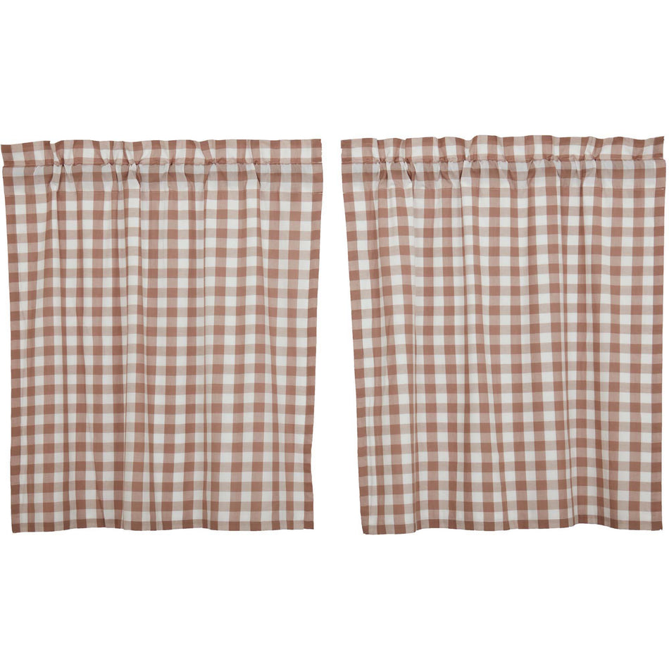 April & Olive Annie Buffalo Portabella Check Tier Set of 2 L36xW36 By VHC Brands