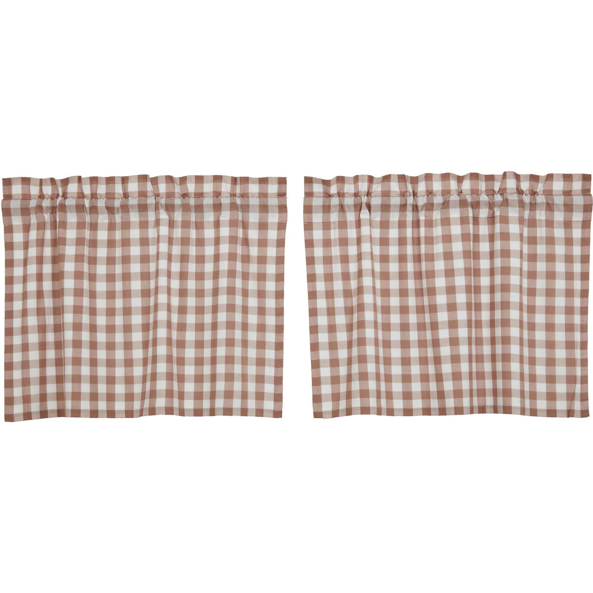 April & Olive Annie Buffalo Portabella Check Tier Set of 2 L24xW36 By VHC Brands