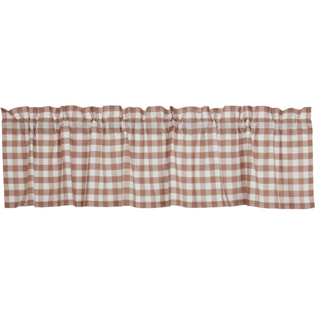 April & Olive Annie Buffalo Portabella Check Valance 16x72 By VHC Brands