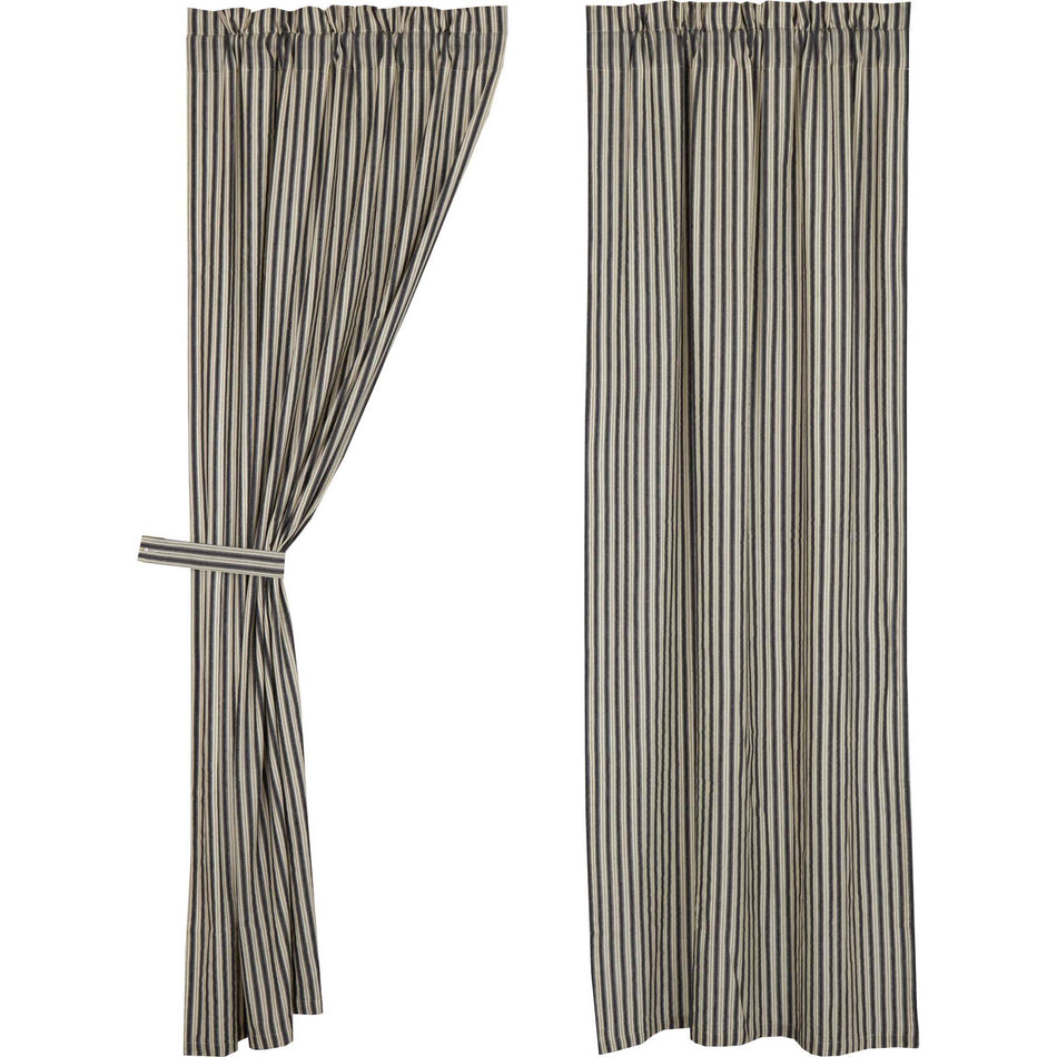 April & Olive Ashmont Ticking Stripe Panel Set of 2 84x40 By VHC Brands