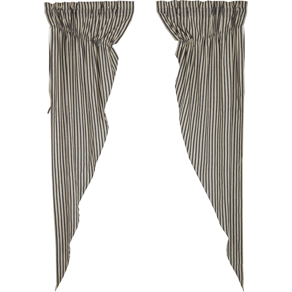 April & Olive Ashmont Ticking Stripe Prairie Long Panel Set of 2 84x36x18 By VHC Brands