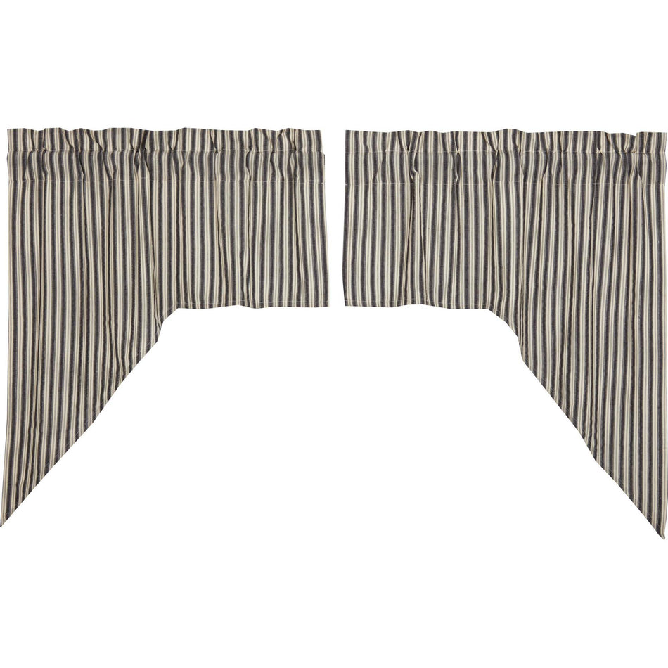 April & Olive Ashmont Ticking Stripe Swag Set of 2 36x36x16 By VHC Brands