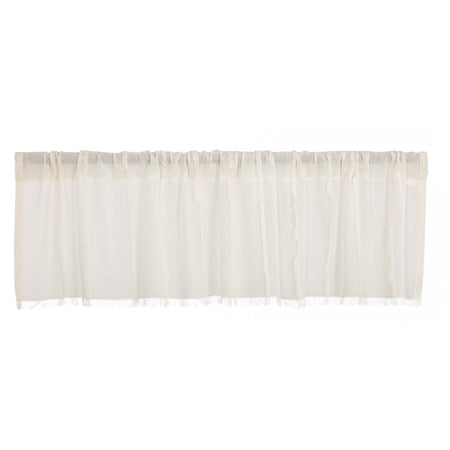 April & Olive Tobacco Cloth Antique White Patchwork Valance 16x72 By VHC Brands