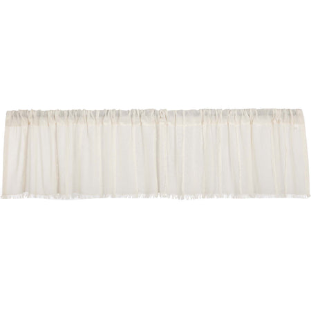 April & Olive Tobacco Cloth Antique White Patchwork Valance 16x90 By VHC Brands