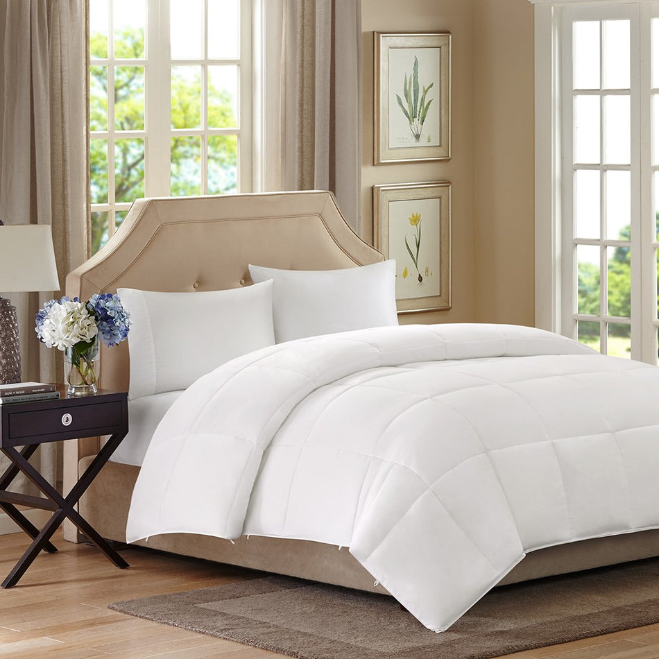 Sleep Philosophy Benton All Season 2 in 1 Down Alternative Comforter - White - Full Size / Queen Size