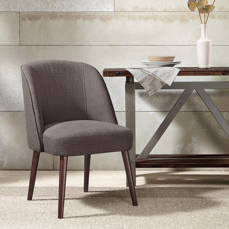 Madison Park Bexley Rounded Back Dining Chair - Charcoal 
