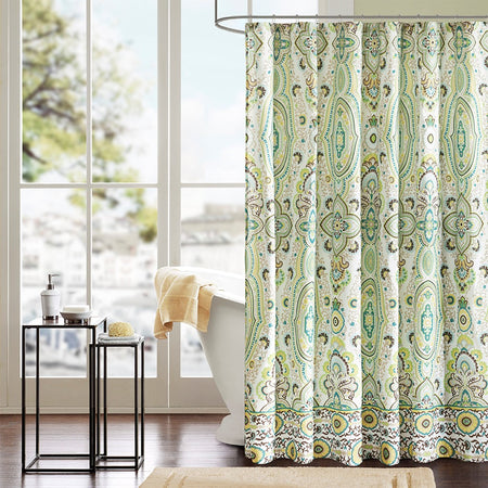Intelligent Design Tasia Shower Curtain - Green - 72x72"