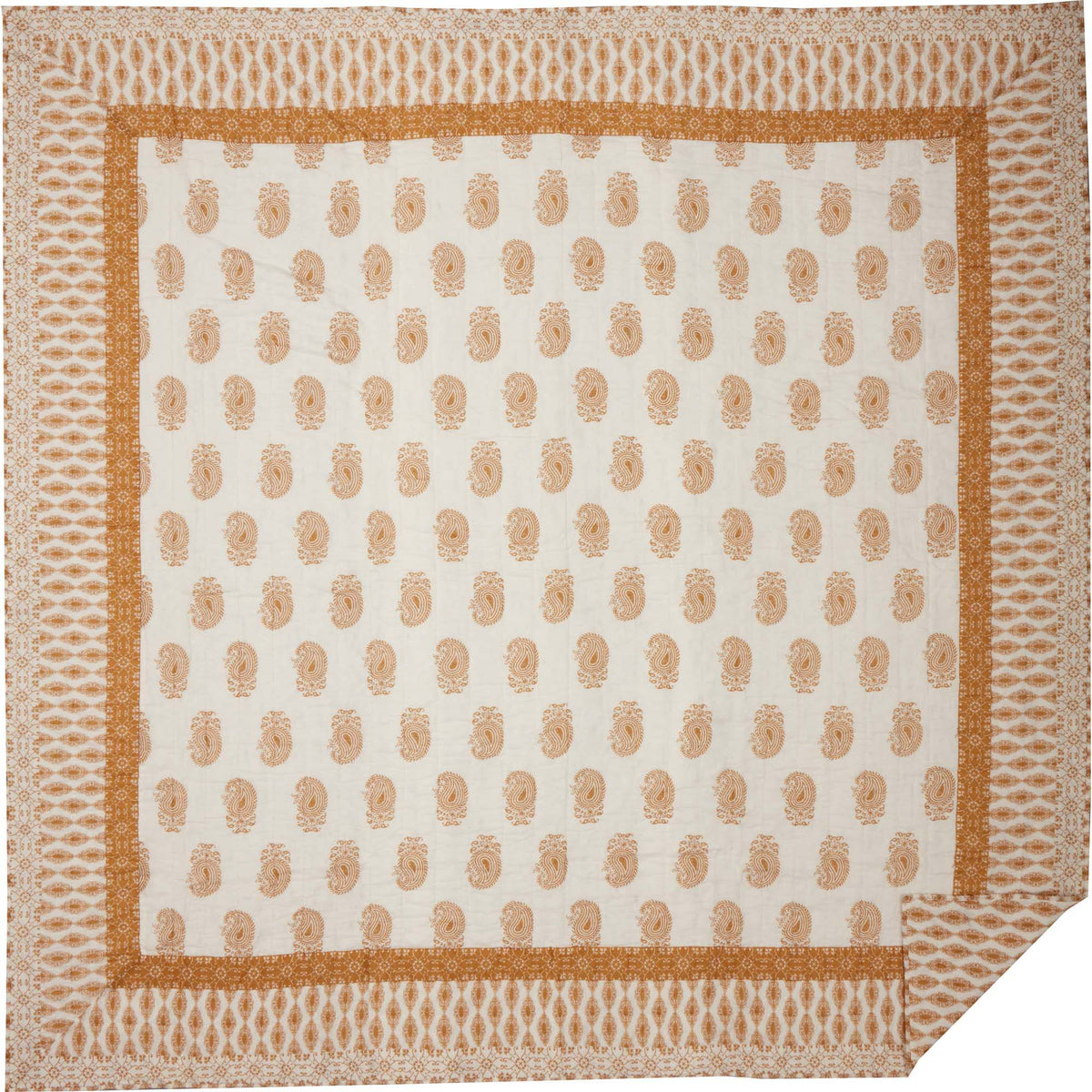 April & Olive Avani Gold Queen Quilt 90Wx90L By VHC Brands