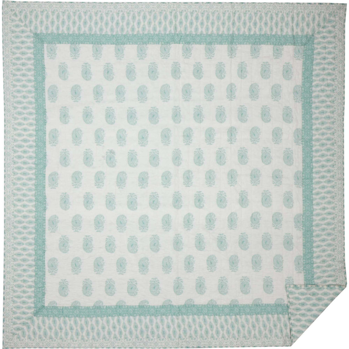 April & Olive Avani Sea Glass Queen Quilt 90Wx90L By VHC Brands