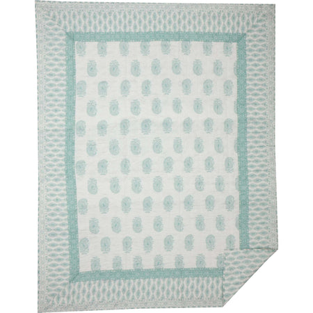 April & Olive Avani Sea Glass Twin Quilt 68Wx86L By VHC Brands
