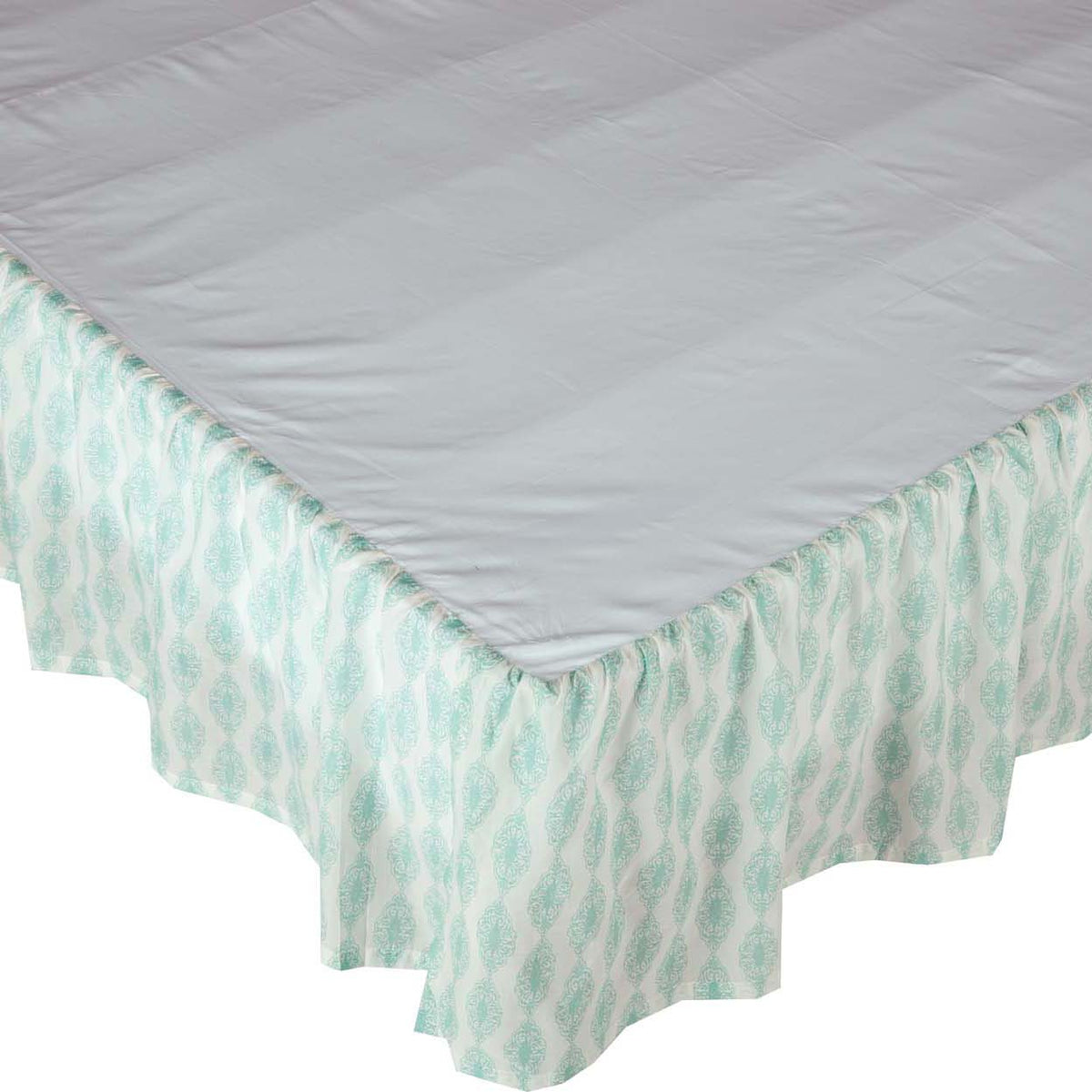 April & Olive Avani Sea Glass Queen Bed Skirt 60x80x16 By VHC Brands