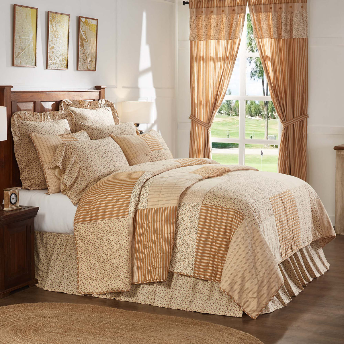 April & Olive Camilia Luxury King Quilt 120Wx105L By VHC Brands