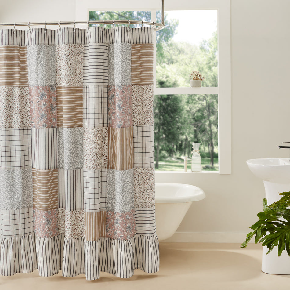Kaila Patchwork Shower Curtain 72x72