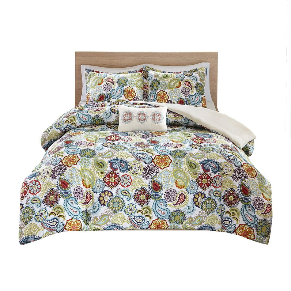 Tamil Comforter Set - Multicolor - Full Size / Queen Size