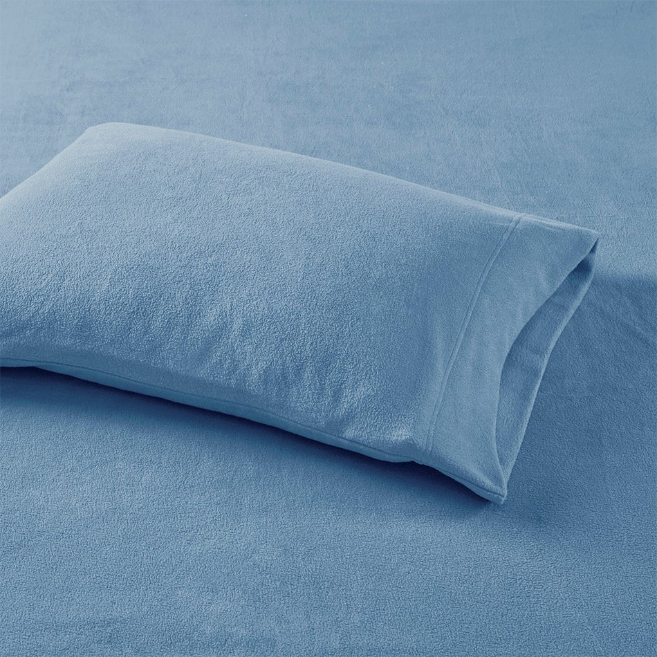 Micro Fleece Sheet Set - Blue - Cal King Size