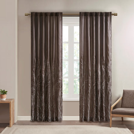 Madison Park Andora Window Curtain - Chocolate - 50x95"