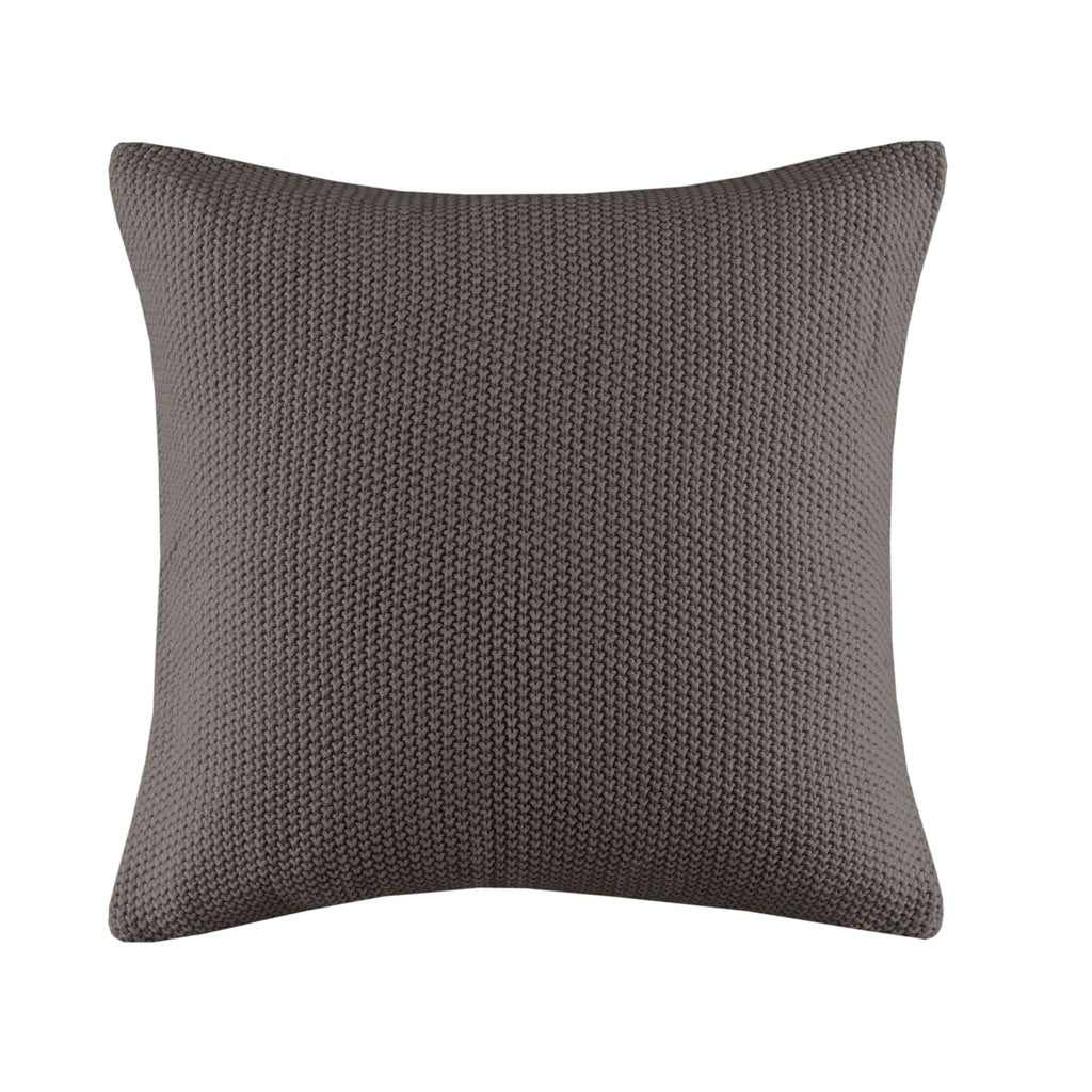INK+IVY Bree Knit Square Pillow Cover - Charcoal - 20x20"