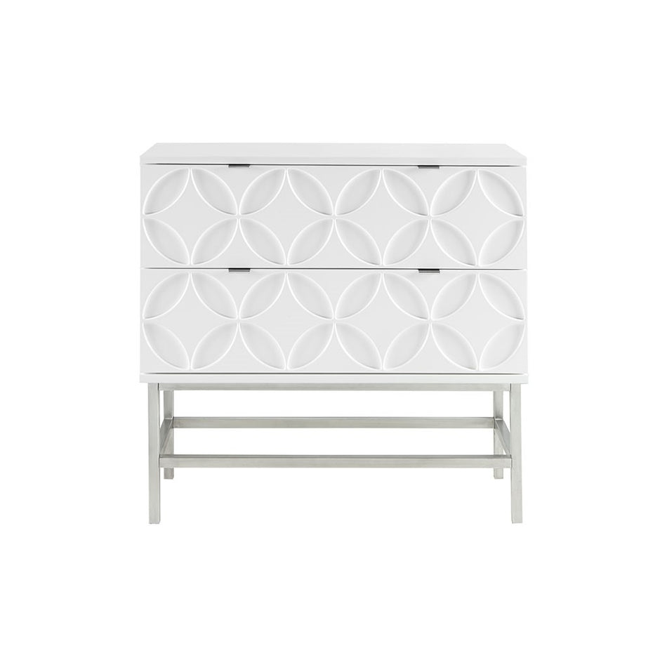 Sonata Accent Chest with 2 Drawers - White