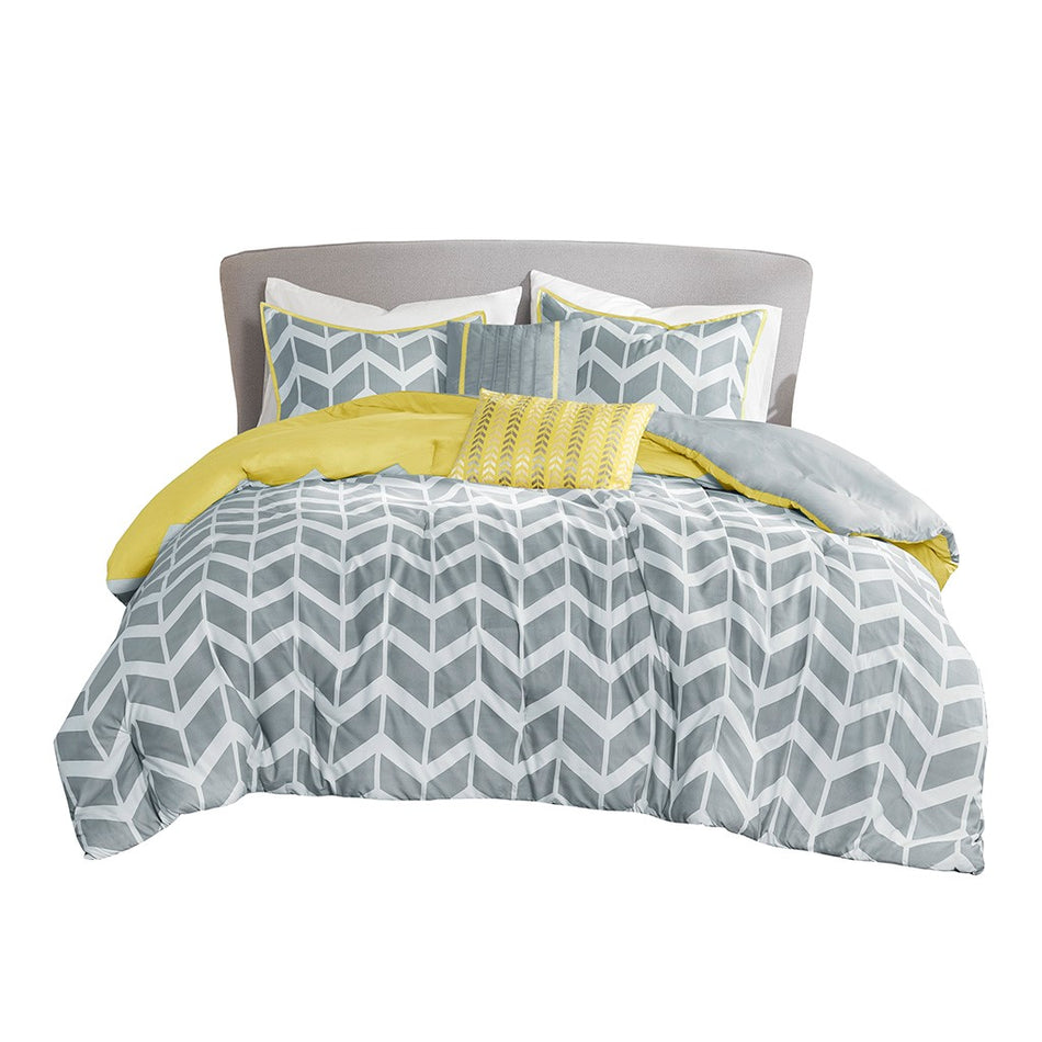 Nadia Comforter Set - Yellow - King Size / Cal King Size