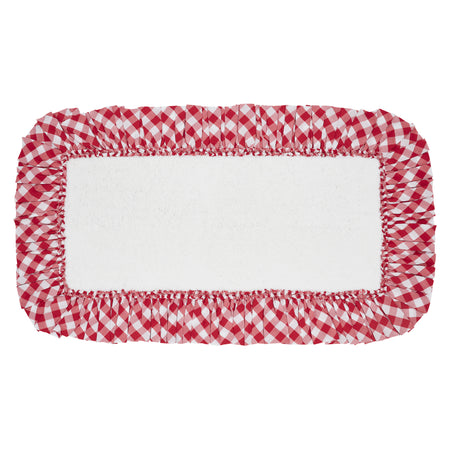 April & Olive Annie Buffalo Red Check Bathmat 27x48 By VHC Brands