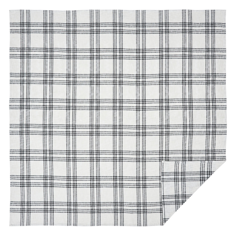 April & Olive Black Plaid Queen Coverlet 94x94 By VHC Brands