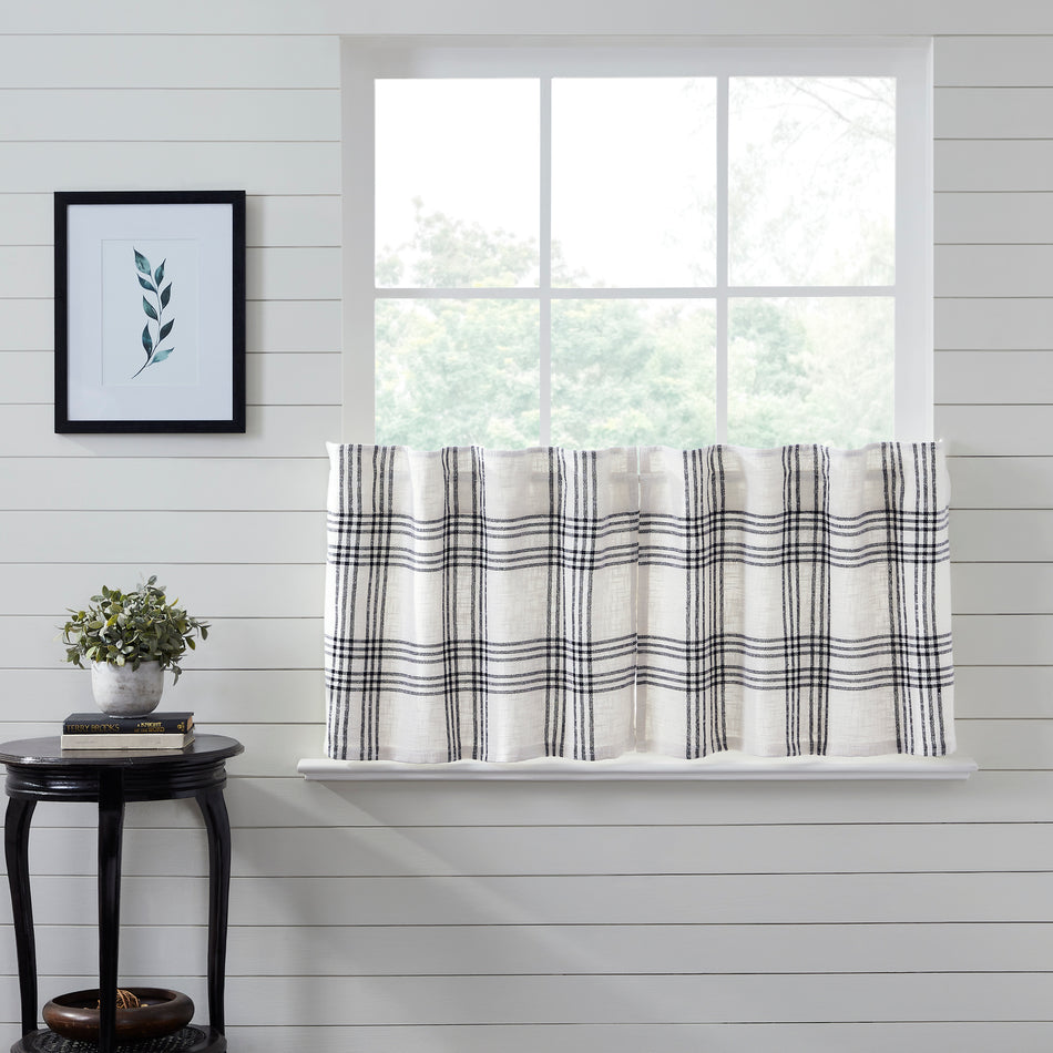 April & Olive Black Plaid Tier Set of 2 L24xW36 By VHC Brands