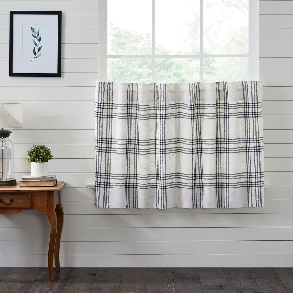 April & Olive Black Plaid Tier Set of 2 L36xW36 By VHC Brands