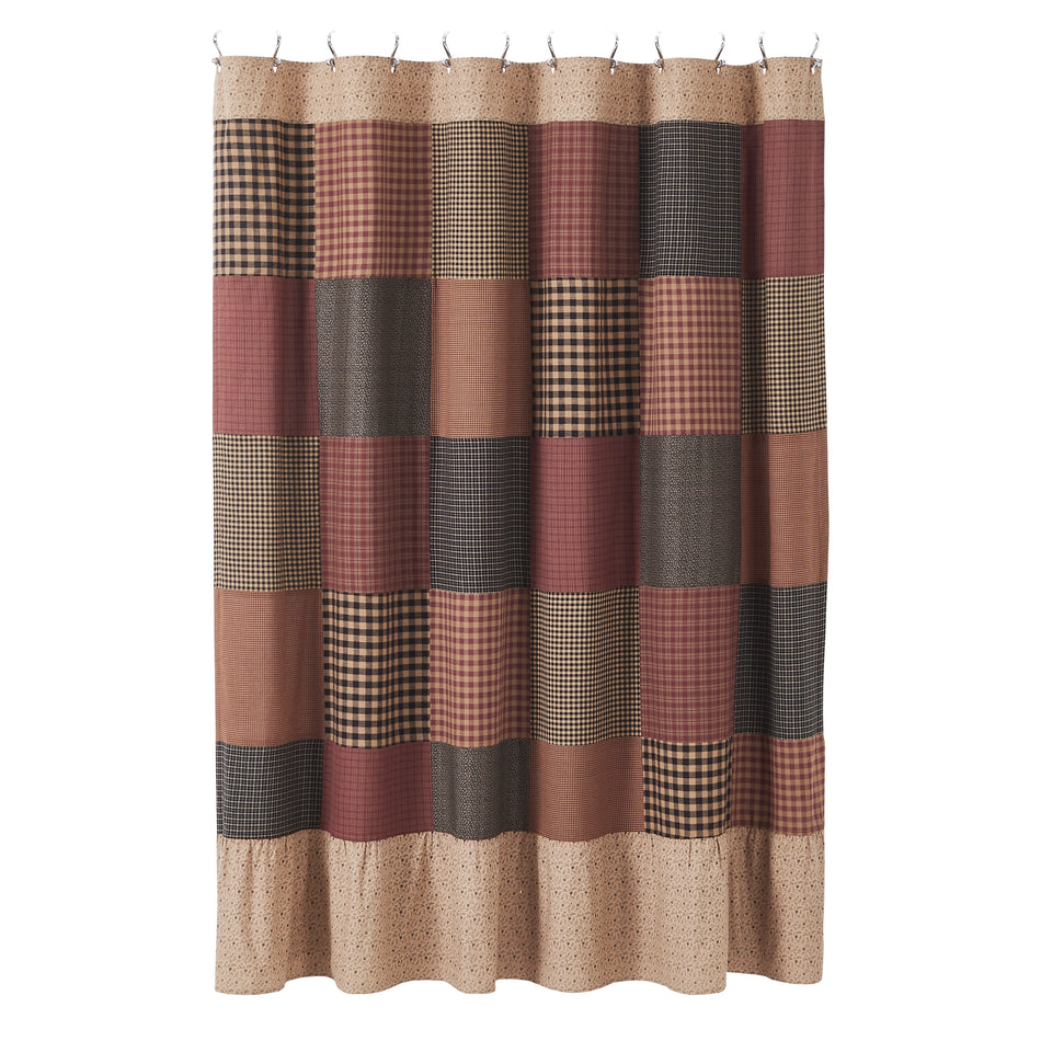 Mayflower Market Maisie Patchwork Shower Curtain 72x72 By VHC Brands