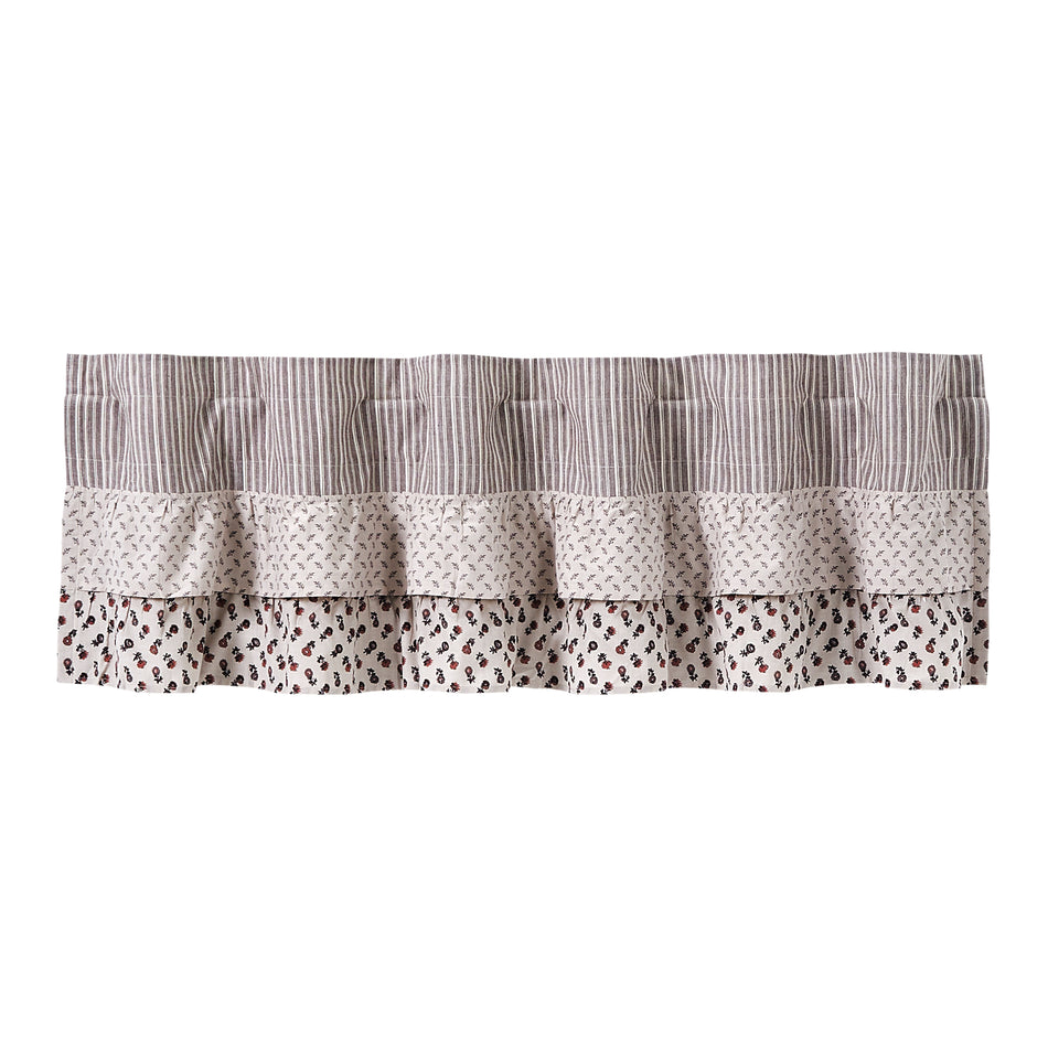 April & Olive Florette Ruffled Valance 16x60 By VHC Brands