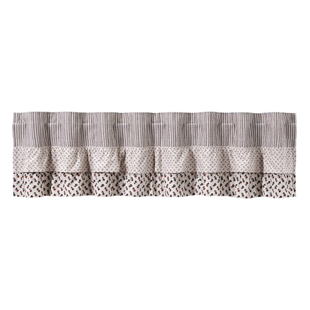 April & Olive Florette Ruffled Valance 16x72 By VHC Brands