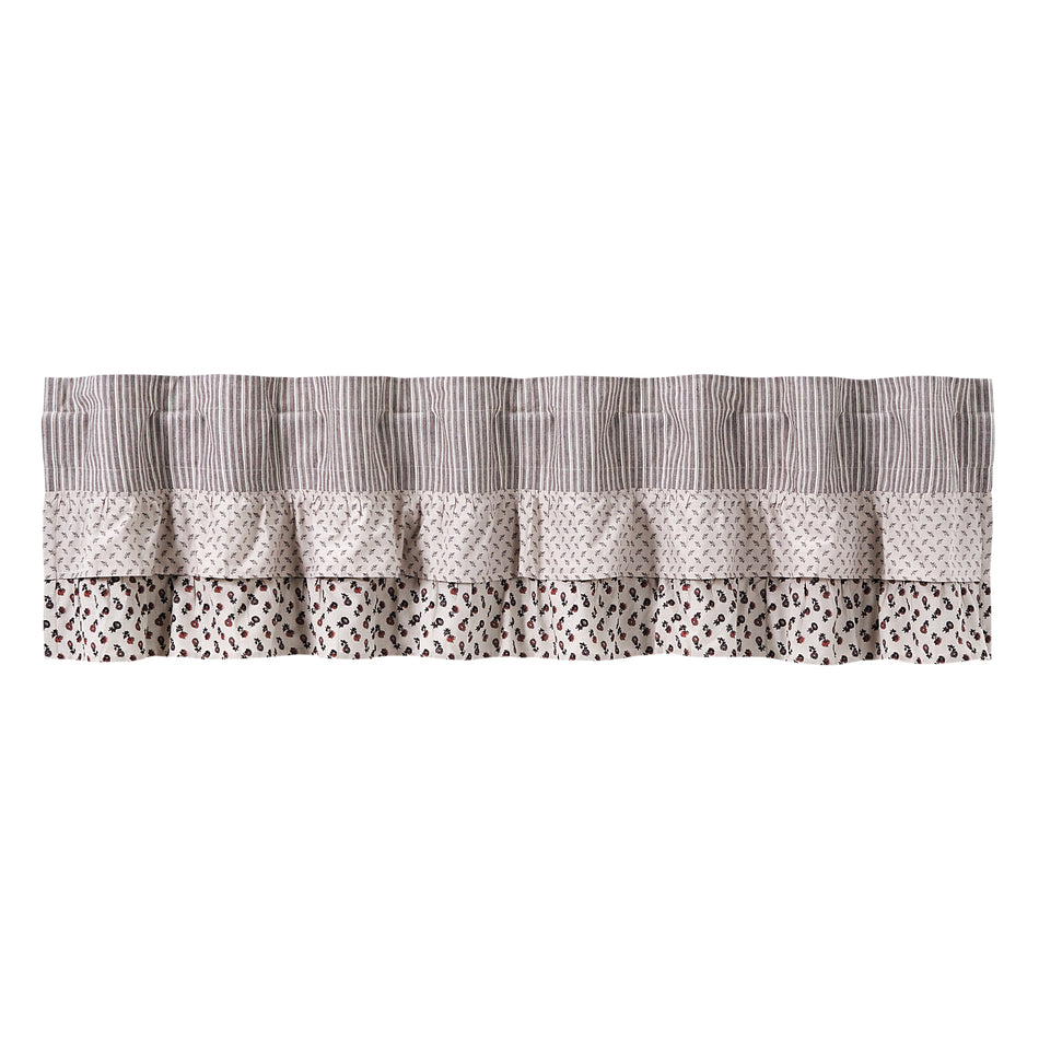 April & Olive Florette Ruffled Valance 16x72 By VHC Brands