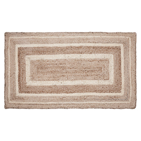 April & Olive Natural & Creme Jute Rug Rect w/ Pad 36x60 By VHC Brands