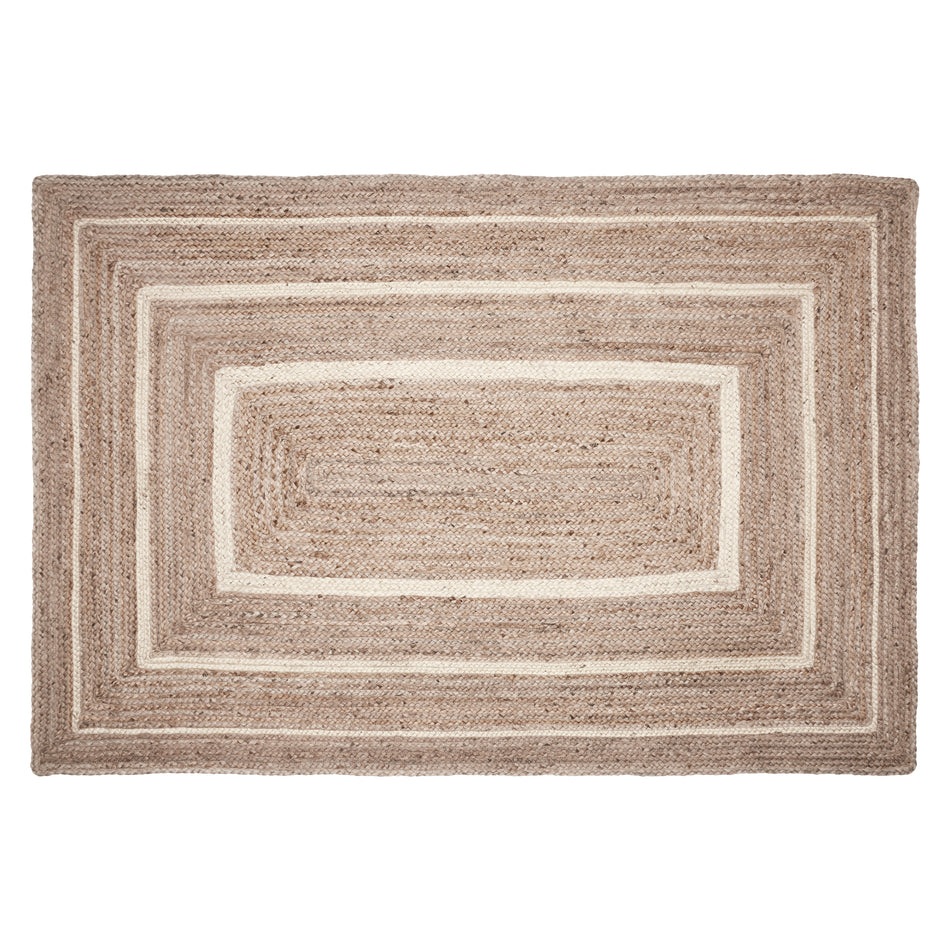 April & Olive Natural & Creme Jute Rug Rect w/ Pad 48x72 By VHC Brands