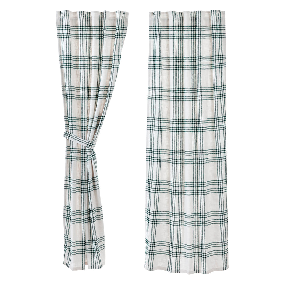 April & Olive Pine Grove Plaid Panel Set of 2 84x40 By VHC Brands