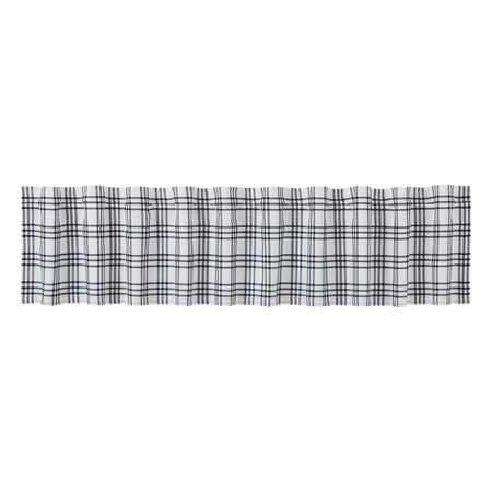 April & Olive Sawyer Mill Black Plaid Valance 16x90 By VHC Brands