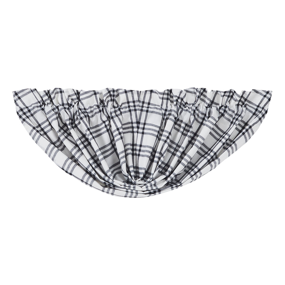 April & Olive Sawyer Mill Black Plaid Balloon Valance 15x60 By VHC Brands