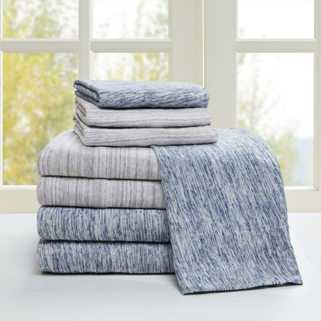 Urban Habitat Space Dyed Cotton Jersey Knit Sheet Set - Grey - King Size