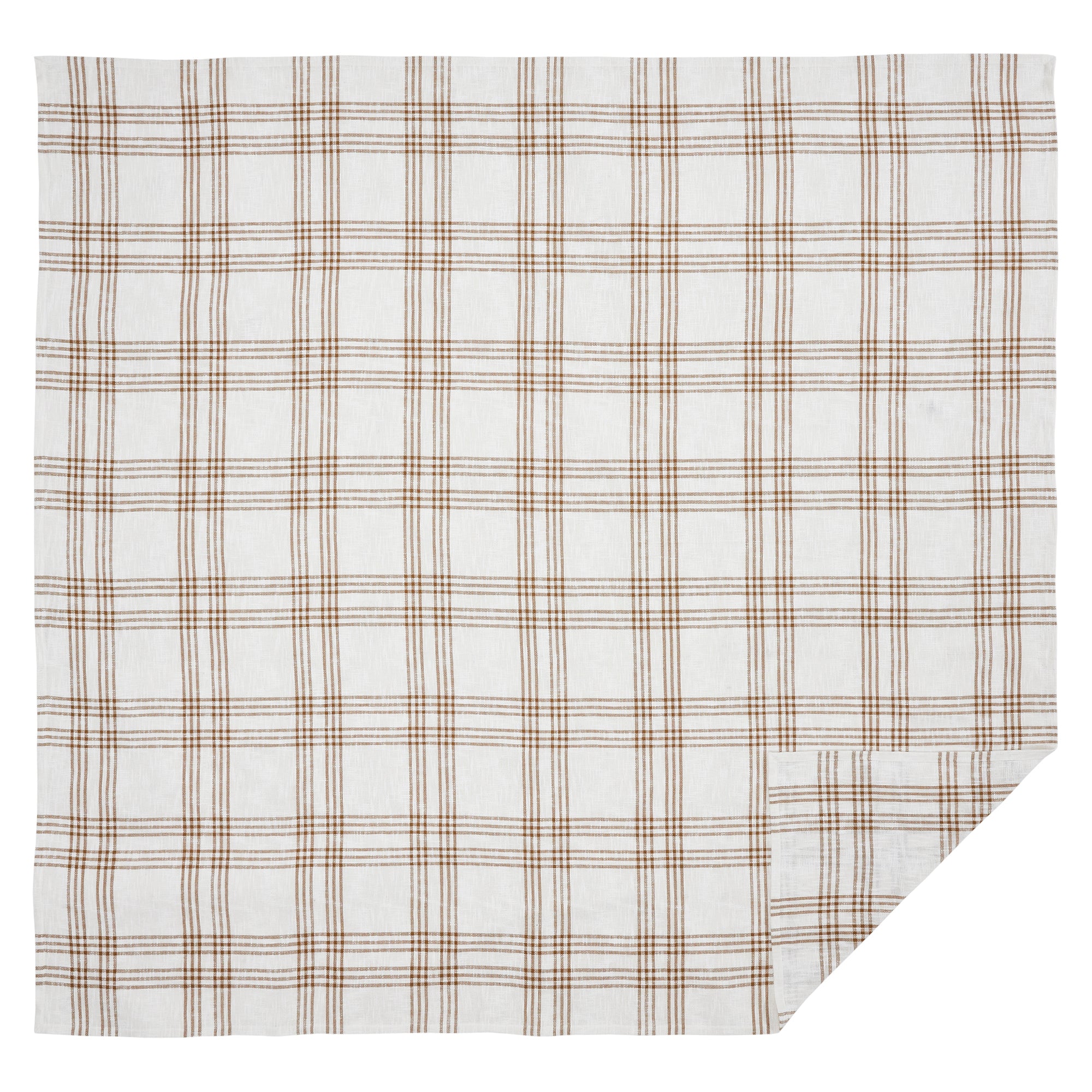 April & Olive Wheat Plaid King Coverlet 97x110 By VHC Brands